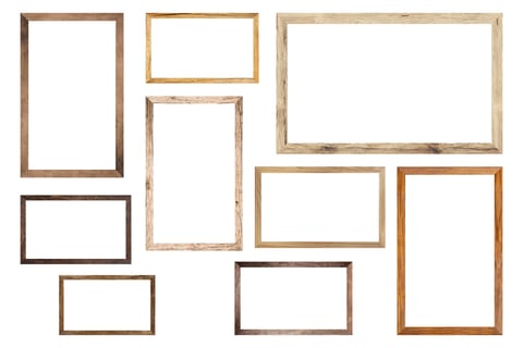 Vintage and antique wooden frames collection showcasing classic craftsmanship for artwork and photos